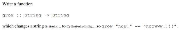 Write a haskell script for the following without using any built-in functions.