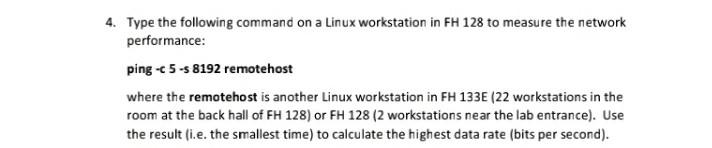 4. Type the following command on a Linux workstation in FH