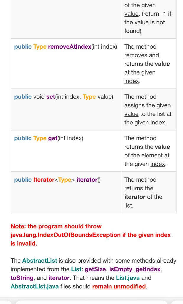 pages please do not modify it. this is the List.java import java.util.Iterator;