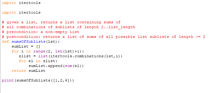 gave us this code mentioned in the instruction: "In order to help