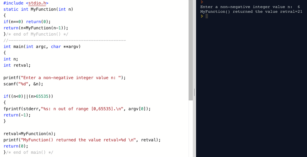 Can you please explain this program that includes a recursive function and