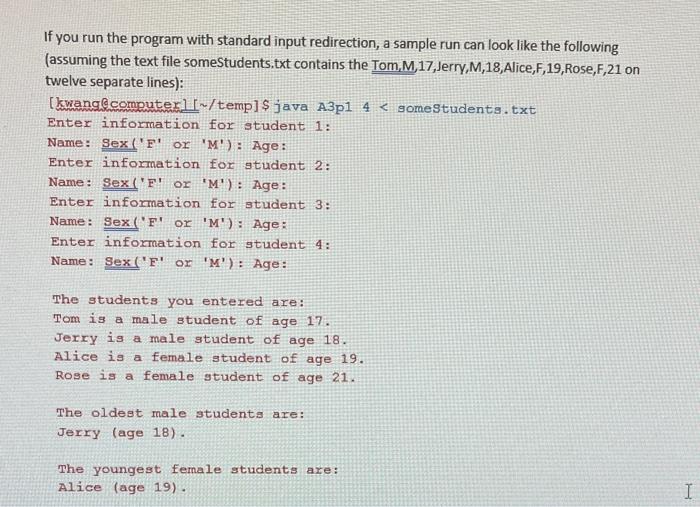 A3p1.java with a public class A3p1 and no named packages. The program