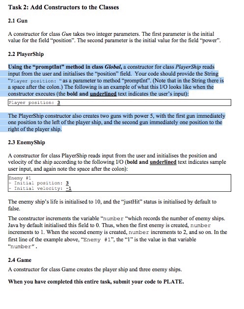 italics) and "fields" / "private data members" (enclosed in double quotes): Each