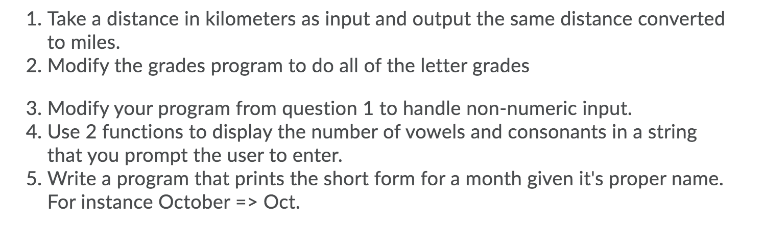 Use Visual Studio Code, write out each code, thanks a lot! 1.