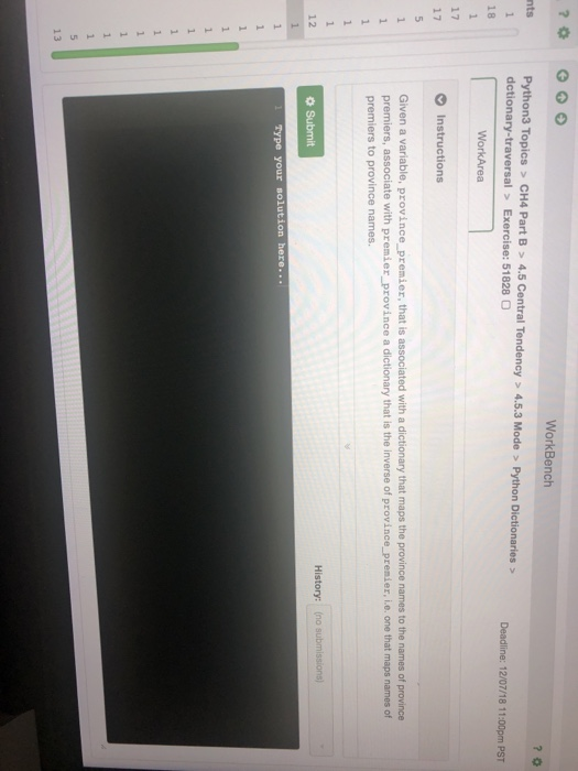  Chap 4 exercise 51828 WorkBench Python3 Topics >CH4 Part B> 4.5