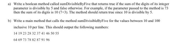 JAVA-URGENT PLEASE SOLVE IN LESS THAN 20 minutes-IN JAVA PLEASE a) Write