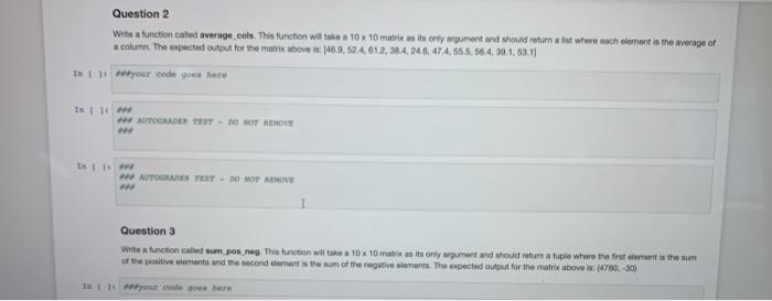 numbers. For this problem you will write 3 functions to manipulate and
