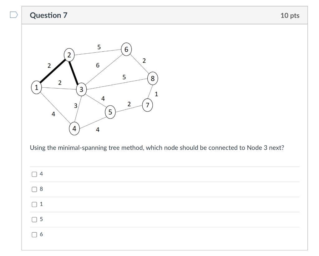 Linear Programming Question 7 10 pts 5 6. 2 2 6