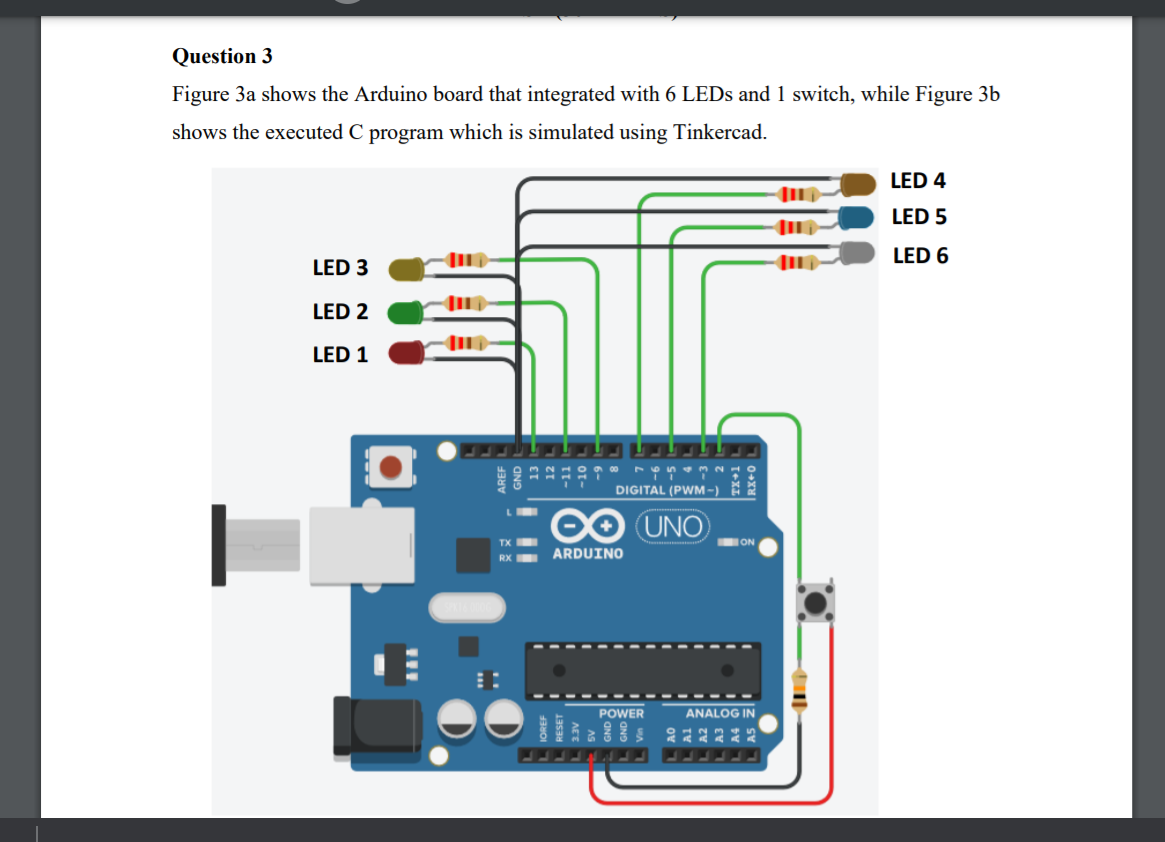 Based on the same Arduino circuit, write a C program (without the