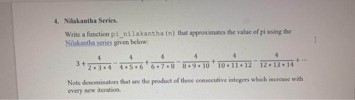 you do Number 1,2,3and 4. Part 1: Programming Problems (60pts) "Pi (n)