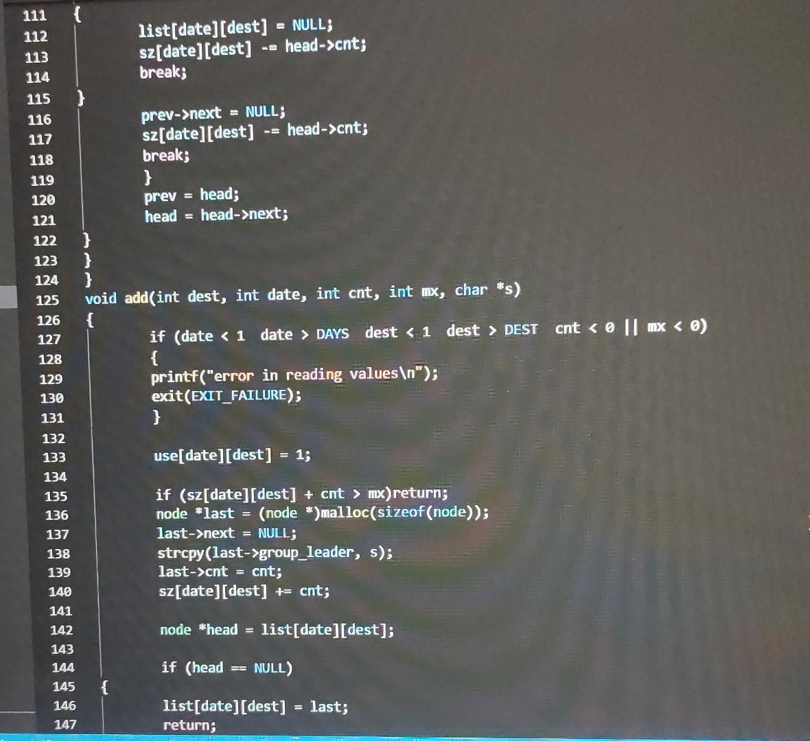 5 6 #define DAYS 31 #define DEST 3 #define BUFF 100 7