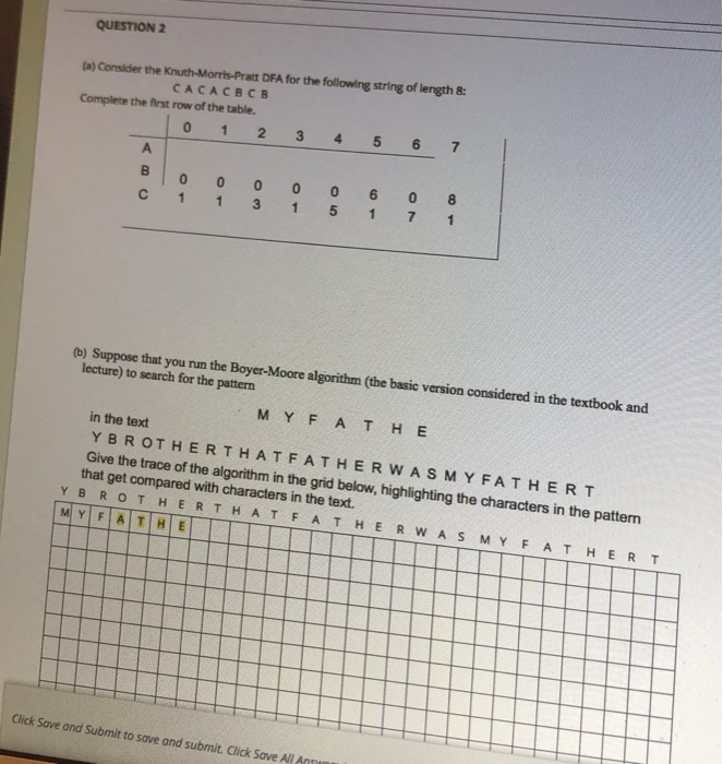  Analysis of algorithms Written response only QUESTION 2 (a) Consider the