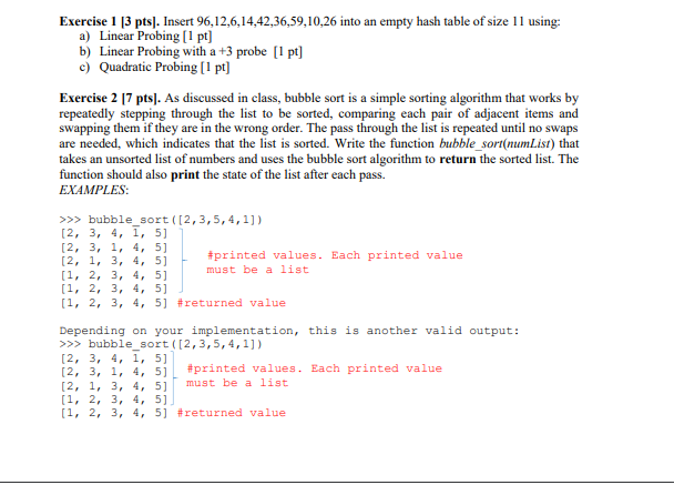 [PYTHON] I need help with exercise two. The output must match the