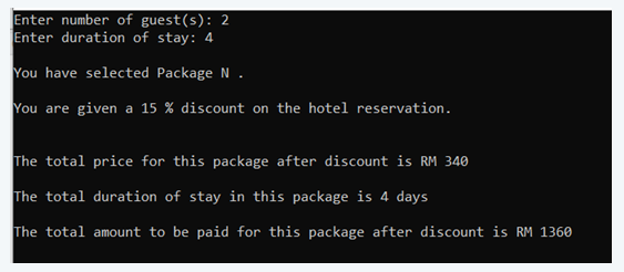 is giving discounts to hotel guests based on the number of guests