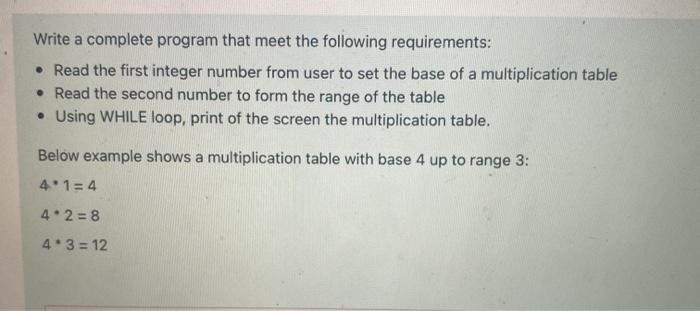 plzzz answer c programing Write a complete program that meet the following