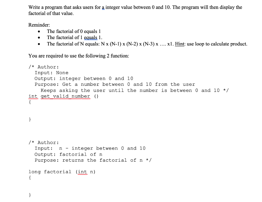 c++ ----------- Write a program that asks users for a integer value