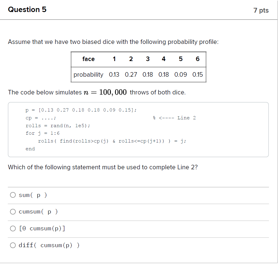 in MATLAB. Which of the following correctly calculates the number of lines