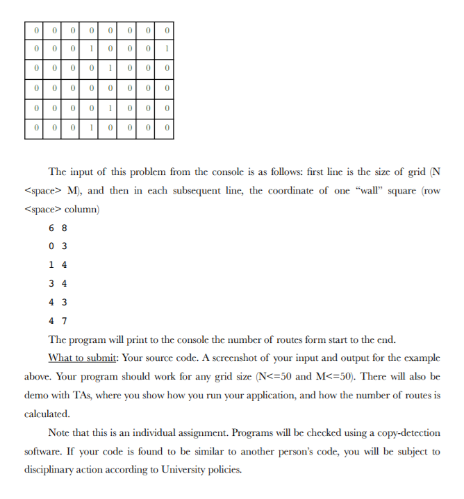 the grid that is N by M, and the coordinates of the