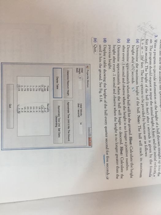  Write a visual basic program te a program to provide information