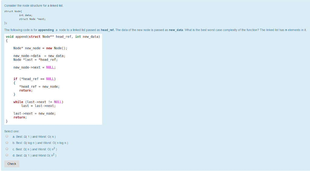  c++ programming. please explain to me, thanks Consider the node structure