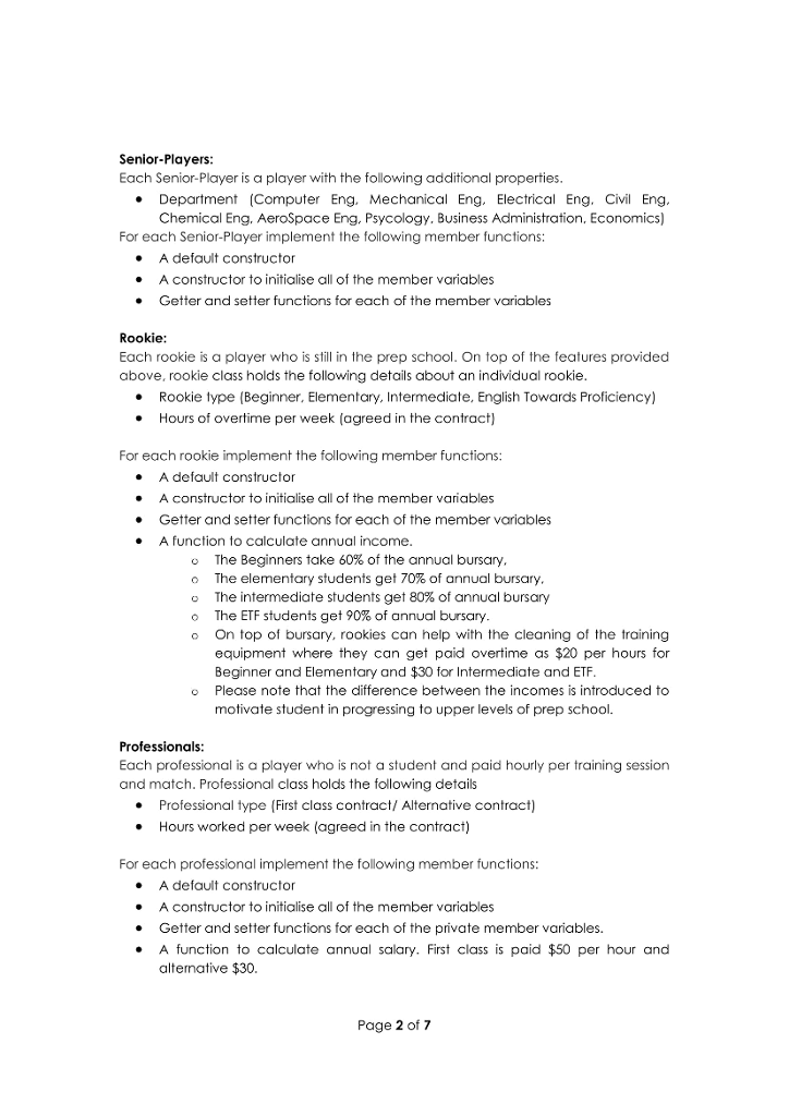 this homework you implement several C++ classes for the management of the