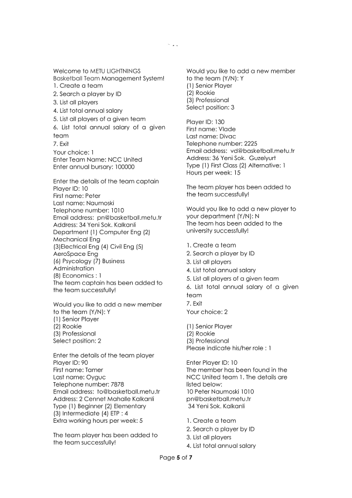 program will also allow the users to search for details of players