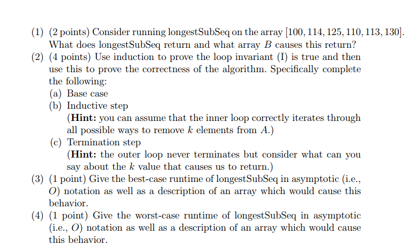 An array A[1...n] of integers Output: The largest integer m such that