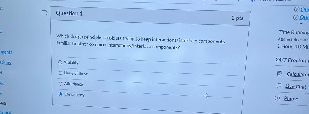 22 n Question 1 Que Que 2 pts IS Which design