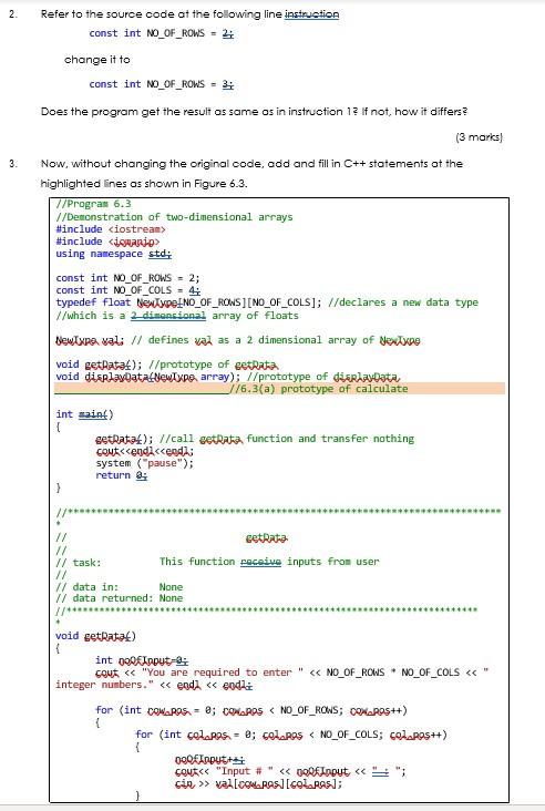 //Practice 6.3 //Demonstration of two-dimensional arrays #include ciostream> #include > VAHORAS CARA