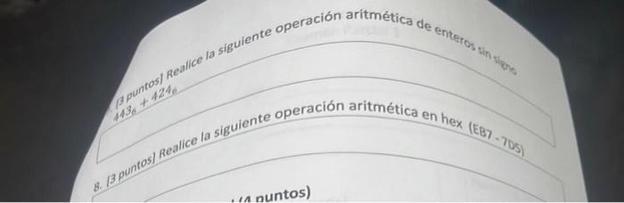  Question number 1 )perform the following arithmetic operation on unsigned integers
