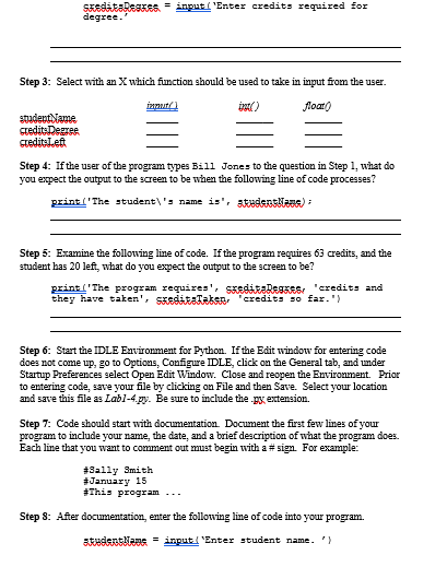 by thesign. Input of strings into a variable is done using the