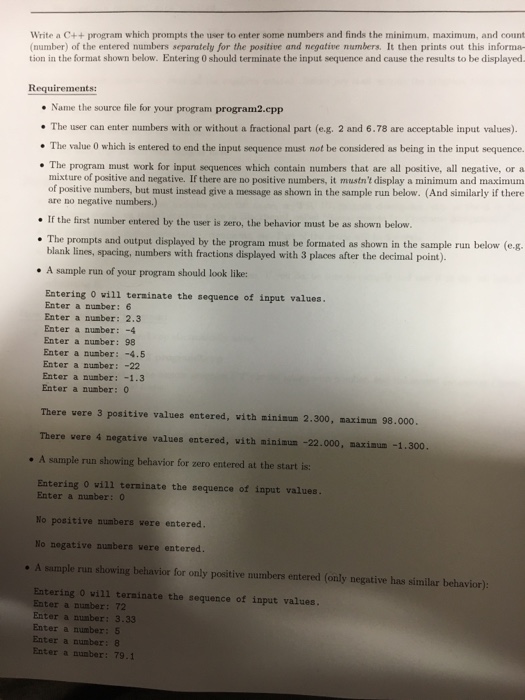  Write a C++ program which prompts the user to enter some