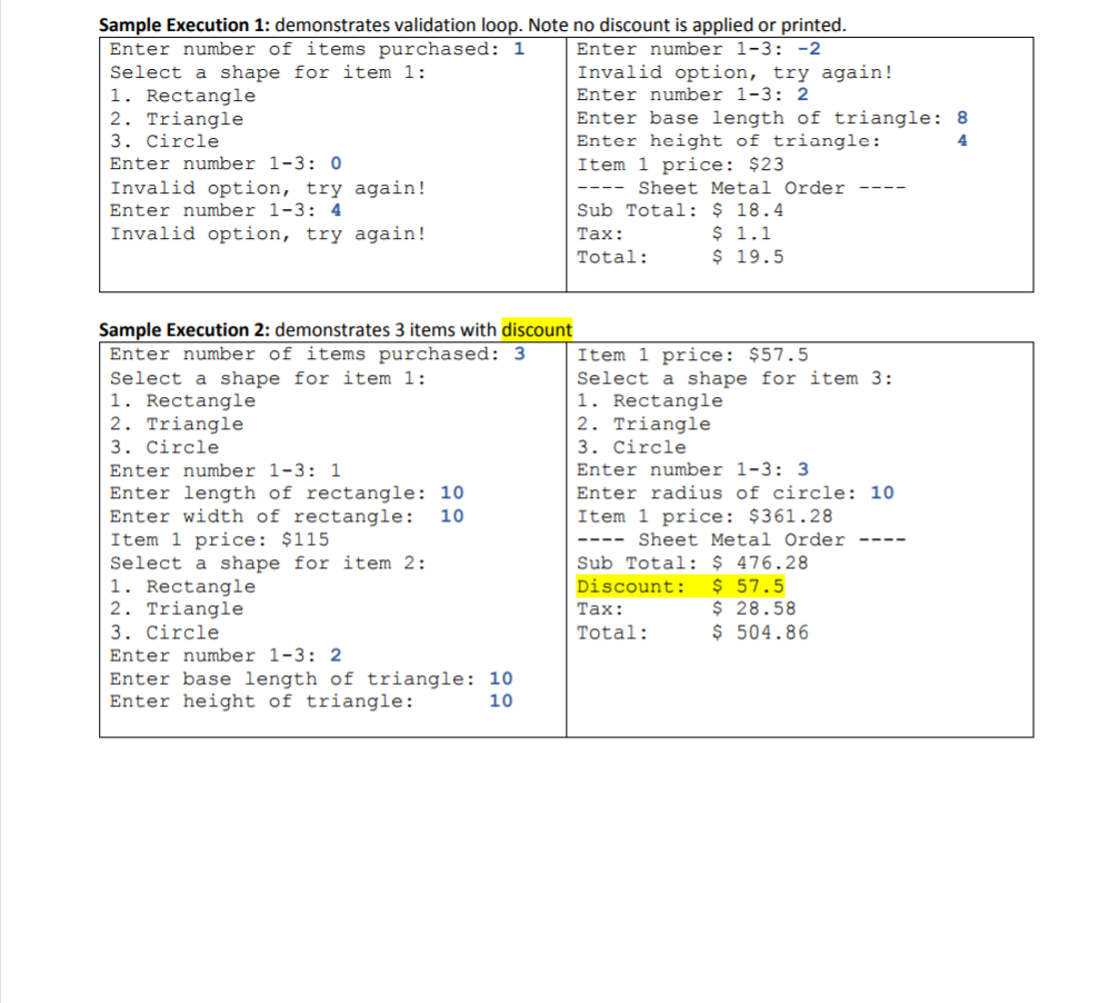 Write a Matlab Script (Program) including: - User interaction: input and output