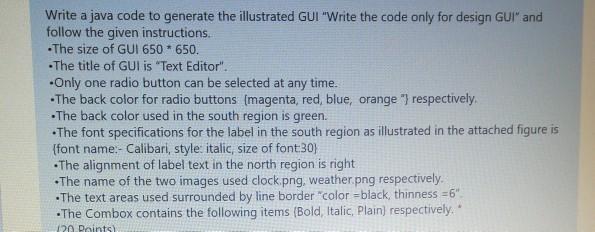 #java this is photo write a java code please Write a