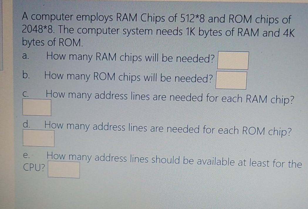 The control memory in the above figure has 1024 words of 20