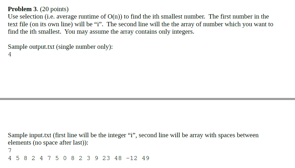  Use phyton or Java to write the code. Problem 3. (20