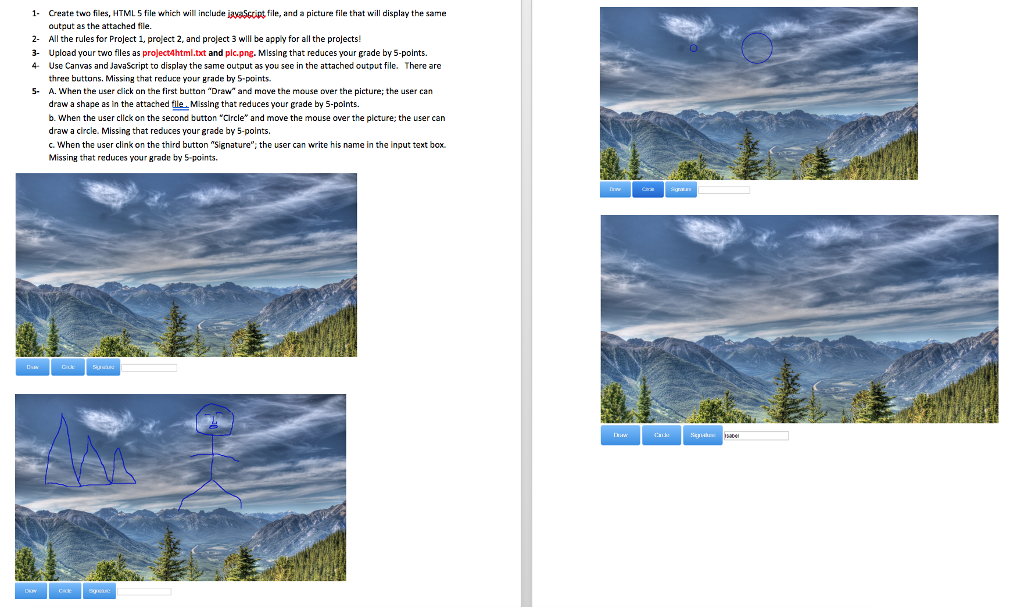 When the circle button is clicked, the user should be able to