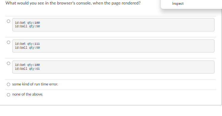 page... var componenti = MakeComponent("bat", 100); var component2 = MakeComponent("ball", 50); componenti.aqty(11);