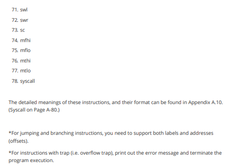  Please write an assembler to turn MIPS code into machine code.