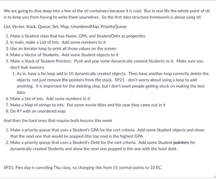 This is a c++ question, please provide text of code, as well