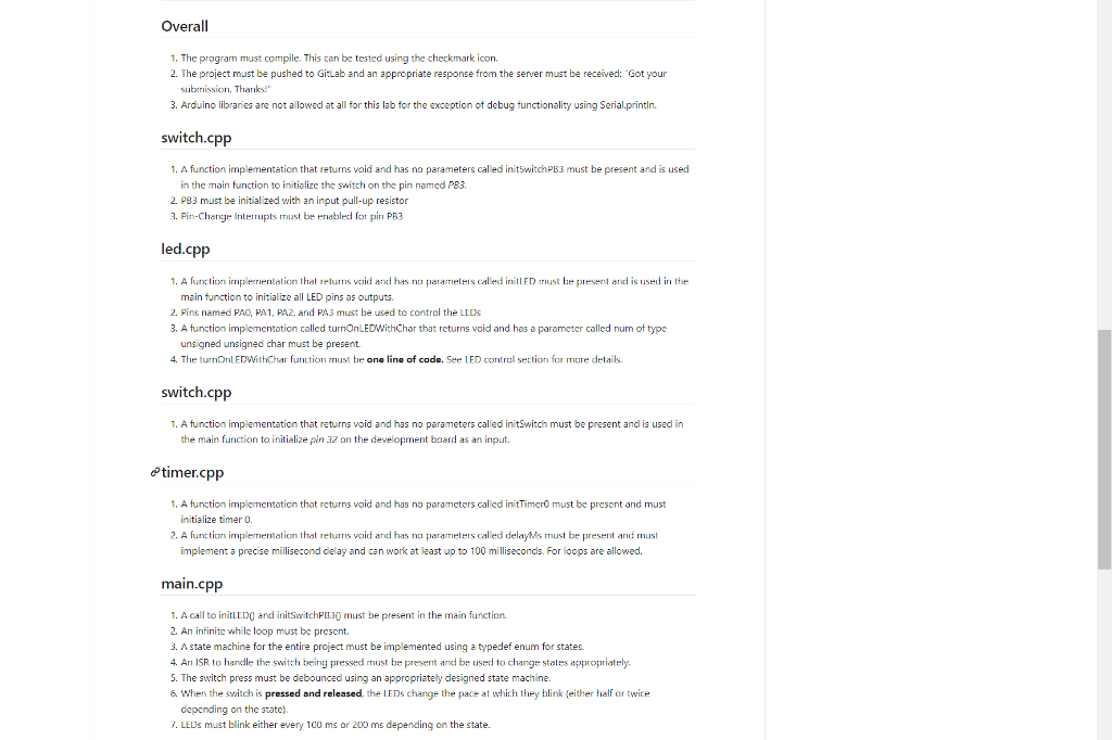 Have to find the function initTimer0()) and the delayMs(unsigned int delay). The