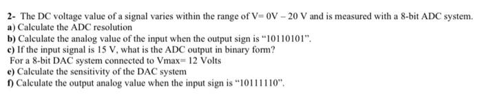 please show all the solution steps 2- The DC voltage value of