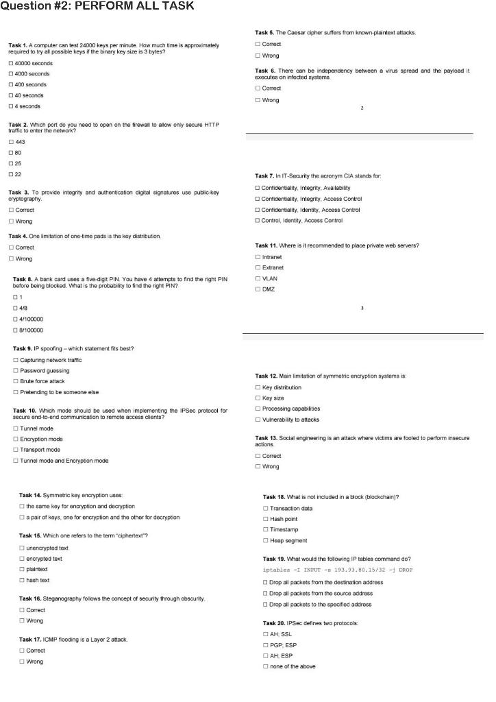  Question \#2: PERFORM ALL TASK Task 5. The Caesar cipher sutfers