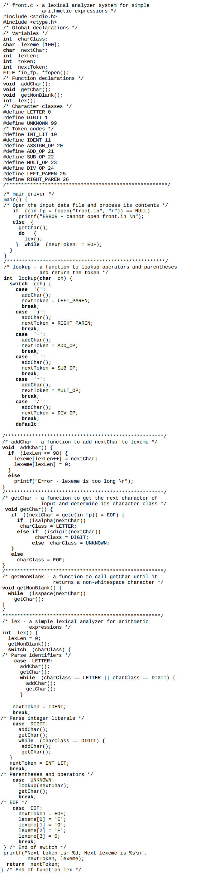 Using C#, implement a console application of the source code of a