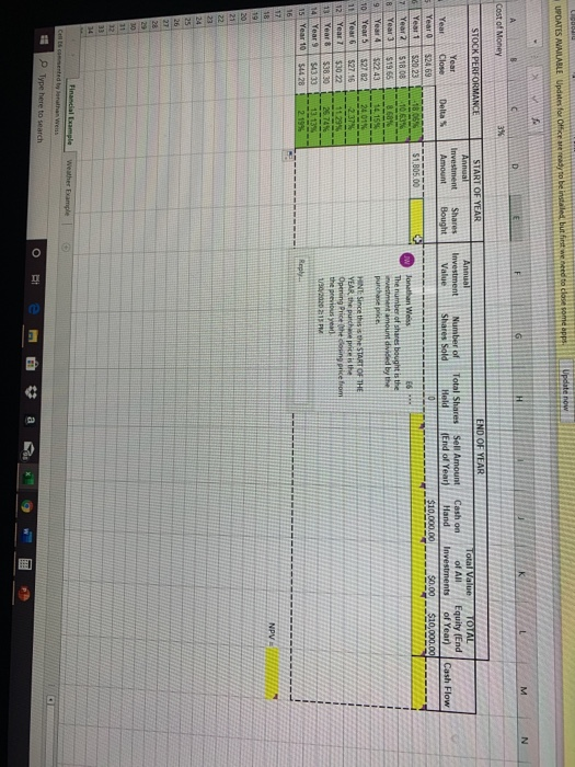 what formula should i put in E6 UPDATES AVAILABLE Updates for Office