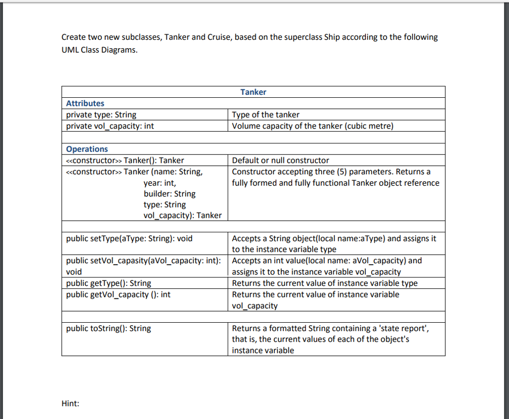 provided, but it shouldn't just print out the output. It should prompt