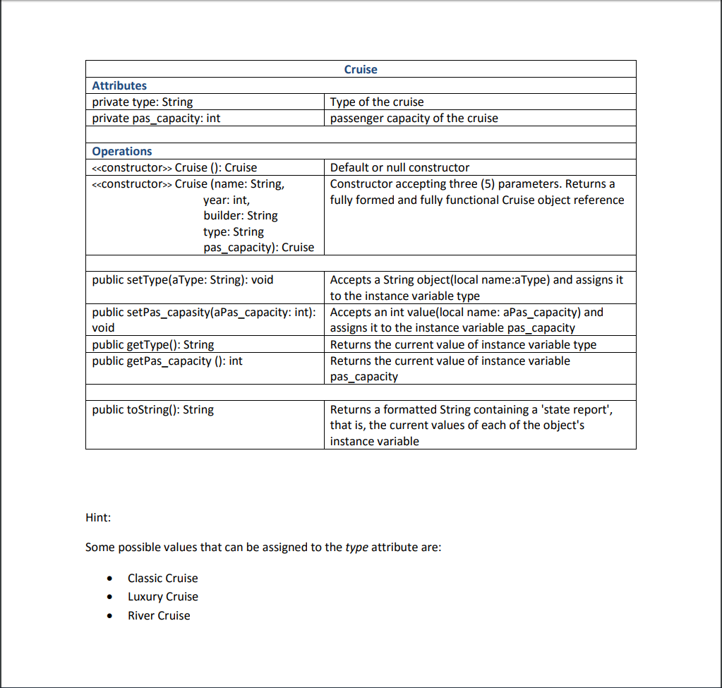 provided. Purpose: To review inheritance in java by defining a superclass and