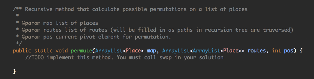 my swap method tk a Recursive method that calculate possible permutations on