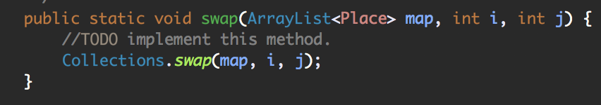 a list of places lo @param map list of places * @param