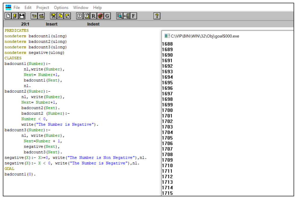 Logic Programming "prolog" Fix both badcount2 and badcount3 in the above program